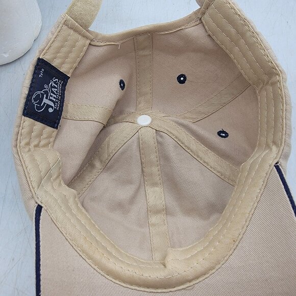 Los Angeles Zoo Embroidered Baseball Cap Beige Blue Adjustable J Hats - Picture 7 of 9